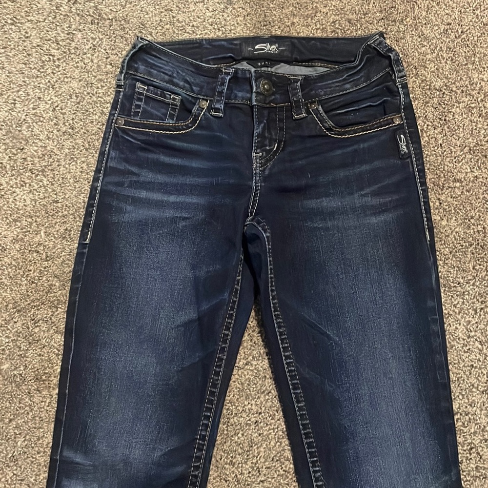 Silver Suki Mid Rise Straight